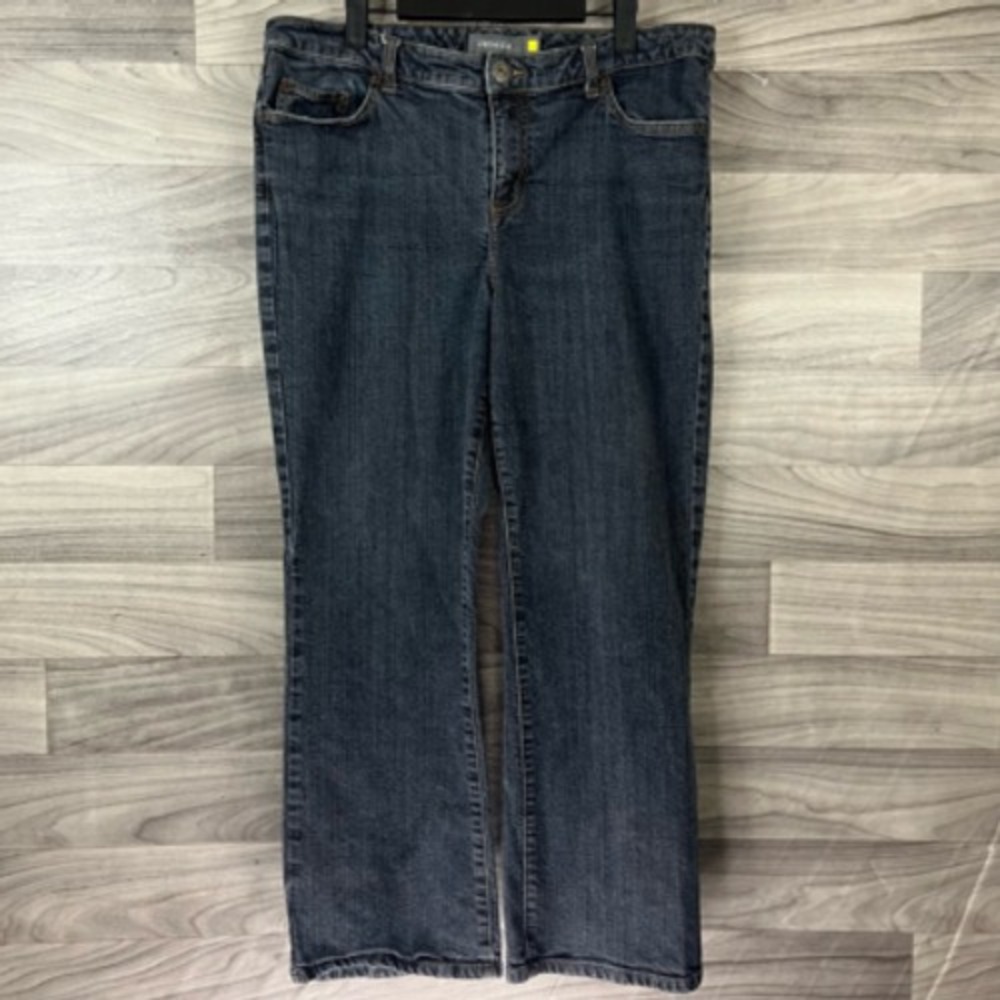 Venezia Womens Bootcut Boot Cut Jeans Blue Stretch Dark Wash High Rise Petites 3